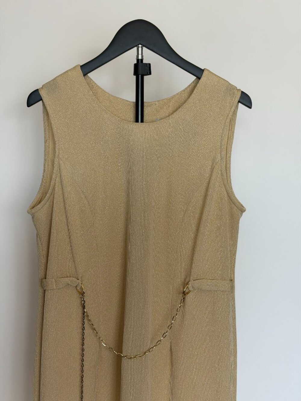 Gold Shimmer Chain Dress